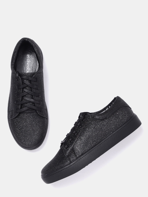 

DressBerry Women Black Embellished Sneakers