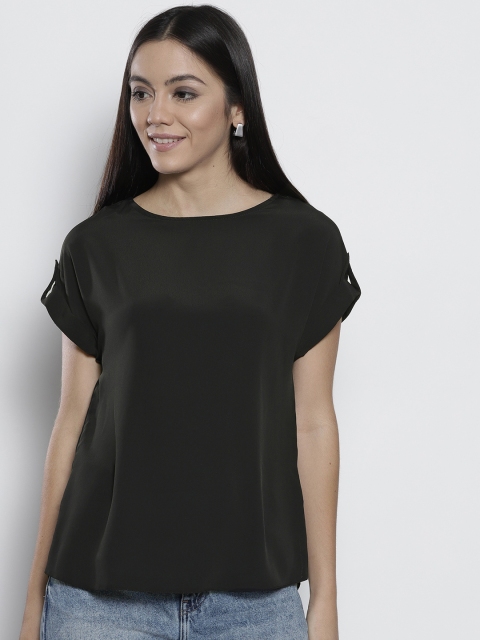 

DOROTHY PERKINS Women Black Solid Top