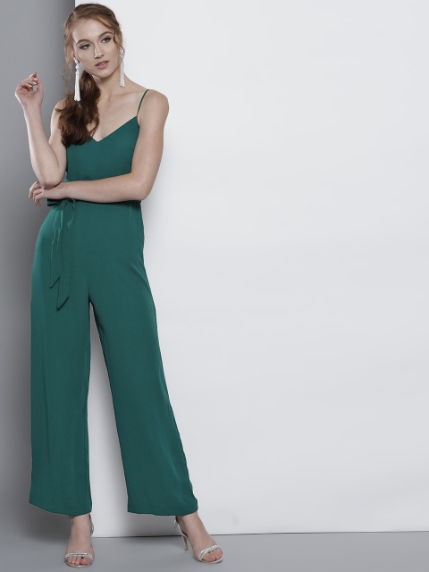 

DOROTHY PERKINS Green Solid Basic Jumpsuit