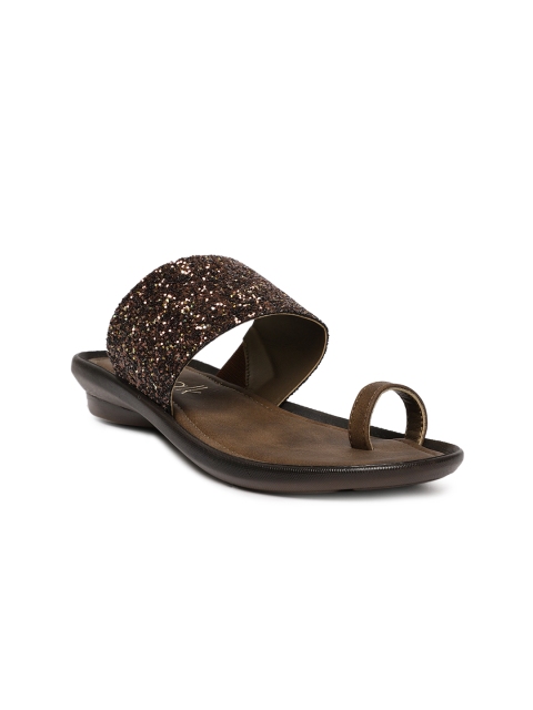 

Catwalk Women Brown Solid Shimmery One Toe Flats