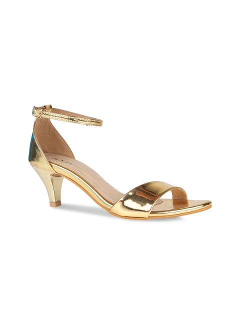 

Rocia Women Gold-Toned Solid Open-Toe Sandals