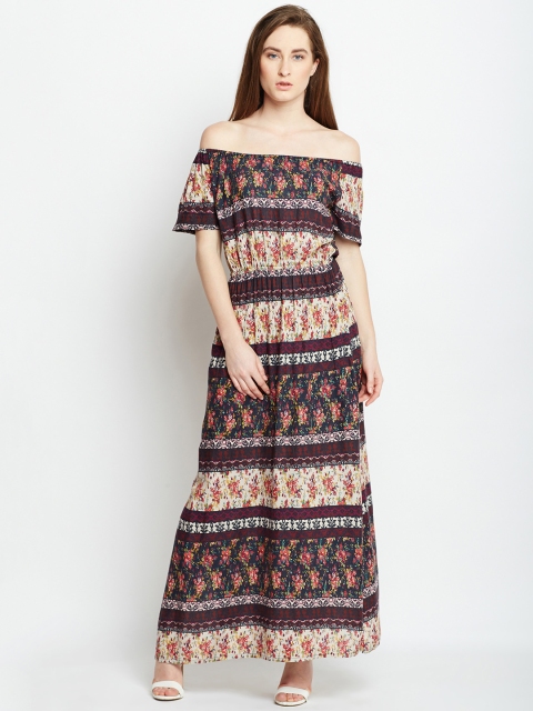 

Oxolloxo Women Brown Printed Maxi Dress