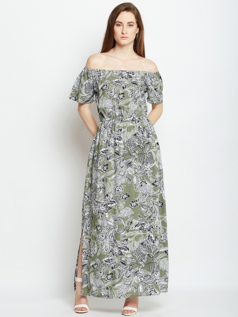 

Oxolloxo Women Green Printed Maxi Dress