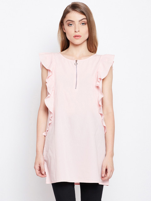 

Oxolloxo Pink Solid Tunic