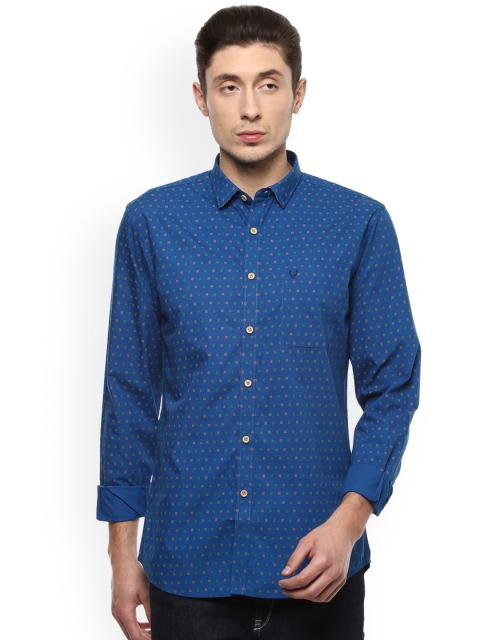 

Allen Solly Men Blue Slim Fit Printed Casual Shirt