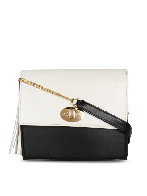 

Berrypeckers Black & White Colourblocked Sling Bag