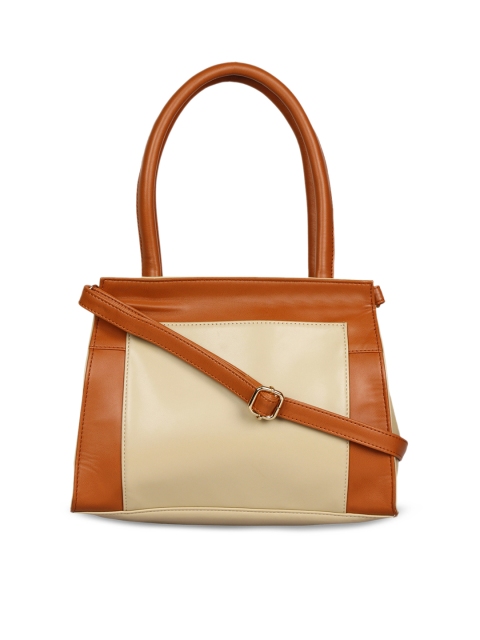 

Berrypeckers Tan Brown & Beige Colourblocked Shoulder Bag