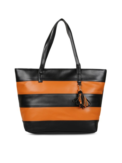 

Berrypeckers Tan & Black Colourblocked Tote Bag
