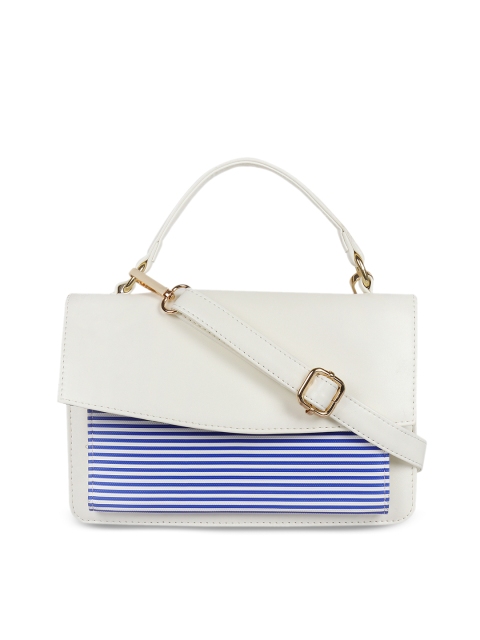 

Berrypeckers White & Blue Striped Sling Bag