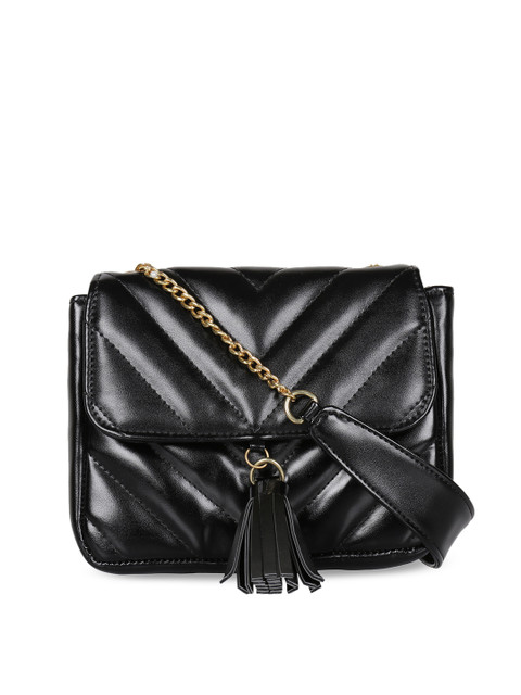 

Berrypeckers Black Solid Sling Bag