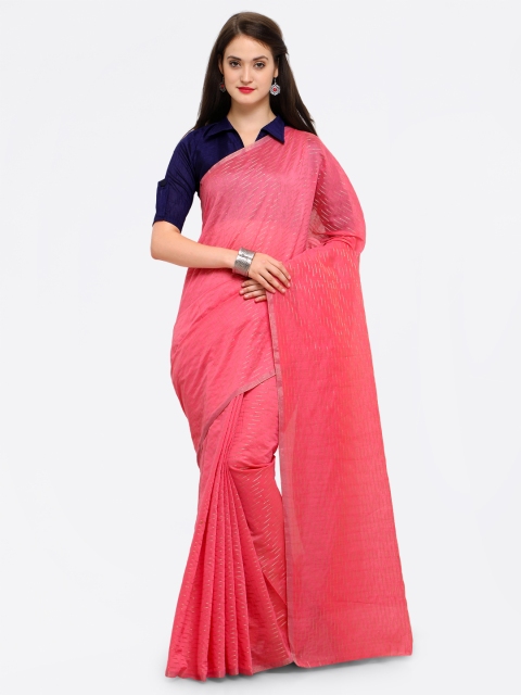 

Saree mall Pink Art Silk Woven Design Chanderi Saree