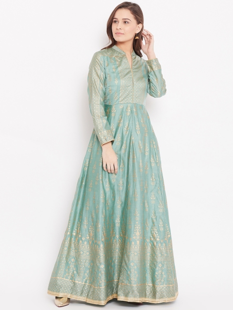 

Biba Women Sea Green Printed Anarkali Kurta