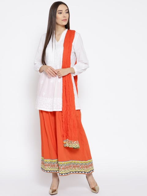 

Biba Orange Solid Dupatta