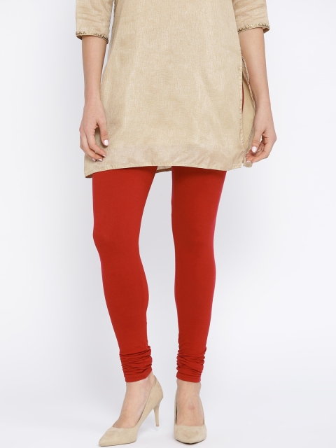 

Biba Women Rust Red Solid Churidar