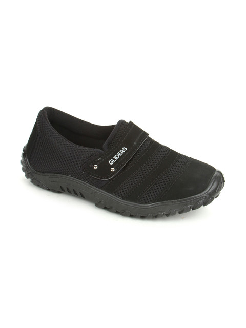 

Gliders Men Black Slip-On Sneakers