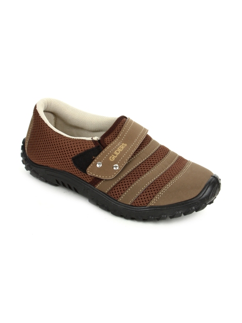 

Gliders Men Brown Slip-On Sneakers