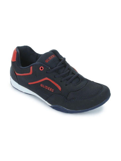 

Gliders Men Navy Blue Running Shoes