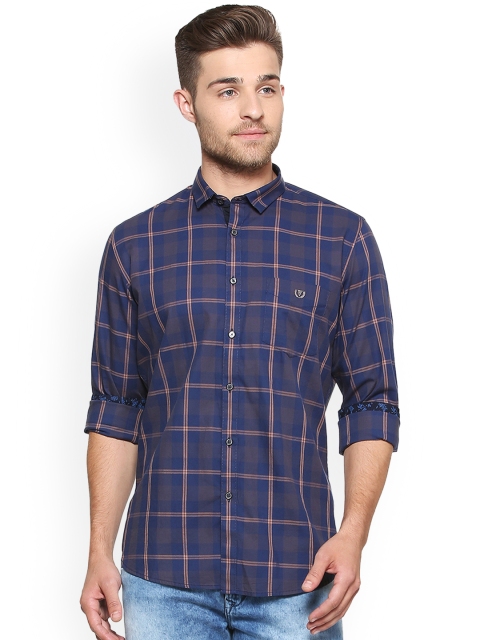 

Van Heusen Sport Men Blue Slim Fit Checked Casual Shirt