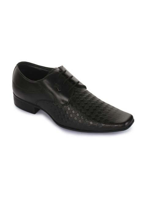 

Fortune By Liberty Men Black Leather Textured Formal Derbys