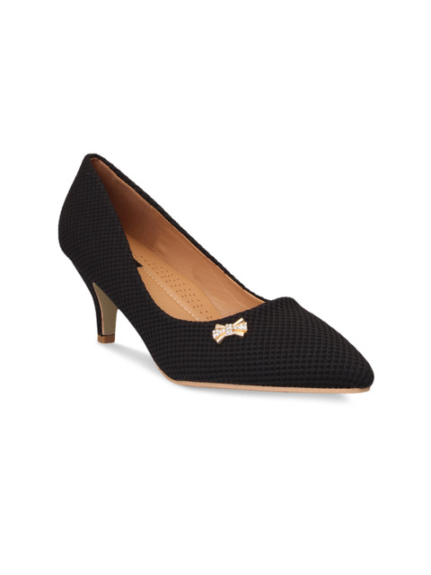 

pelle albero Women Black Woven Design Pumps