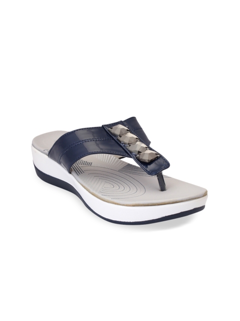 

pelle albero Women Navy Blue Solid Sandals