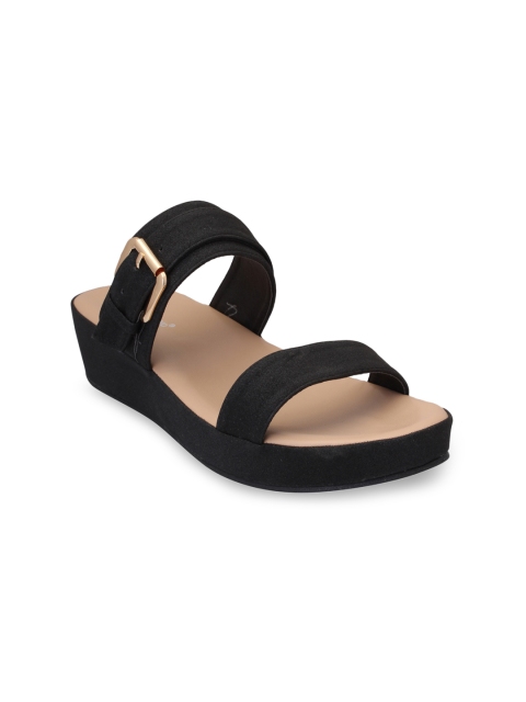 

pelle albero Women Black Solid Sandals