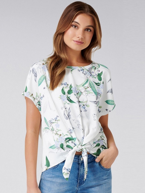 

Forever New Women White Printed Top