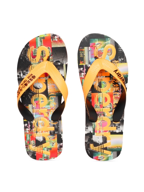 

Superdry Men Orange AOP Printed Thong Flip-Flops