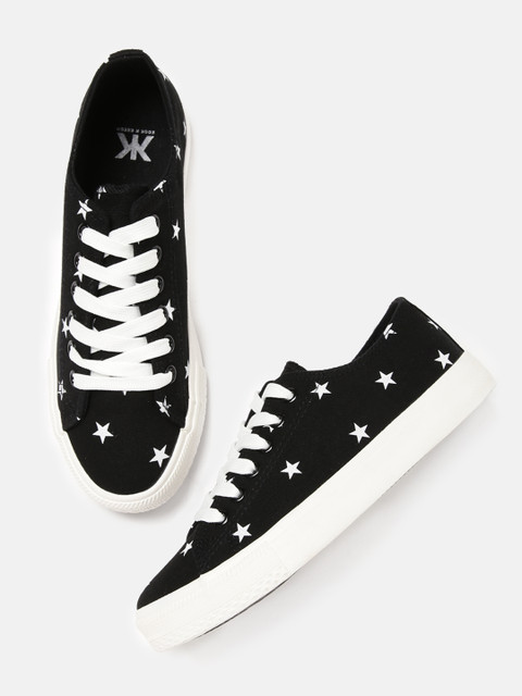 

Kook N Keech Women Black Slip-On Sneakers
