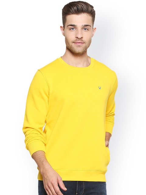 

Allen Solly Men Yellow Solid Sweatshirt