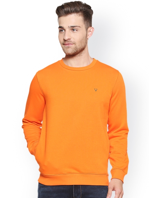 

Allen Solly Men Orange Solid Sweatshirt