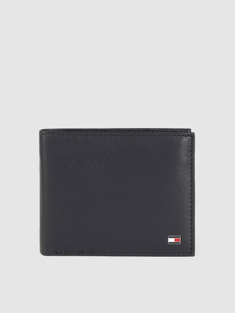 

Tommy Hilfiger Men Navy Blue Solid Genuine Leather Two Fold Wallet