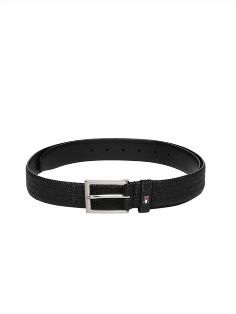 

Tommy Hilfiger Men Black Textured Belt