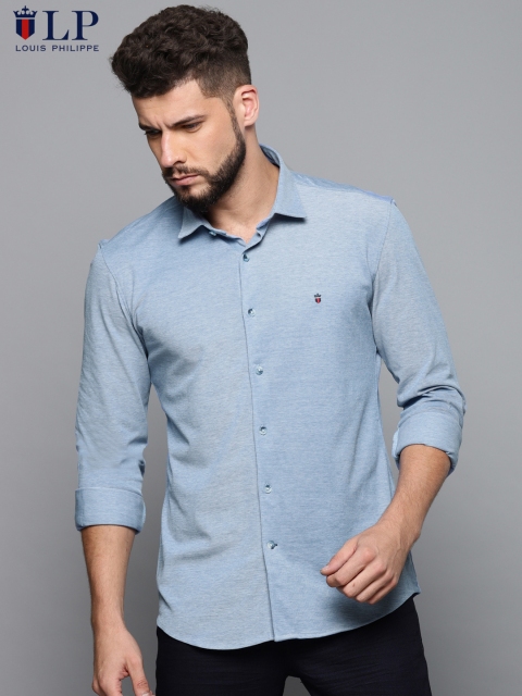 

Louis Philippe Sport Men Blue Super Slim Fit Solid Casual Shirt