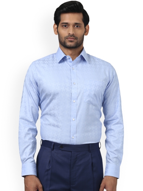 

Park Avenue Men Blue Regular Fit Printed Formal Shirt