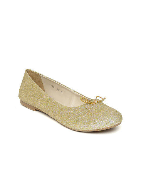 

Carlton London Women Gold-Toned Solid Ballerinas