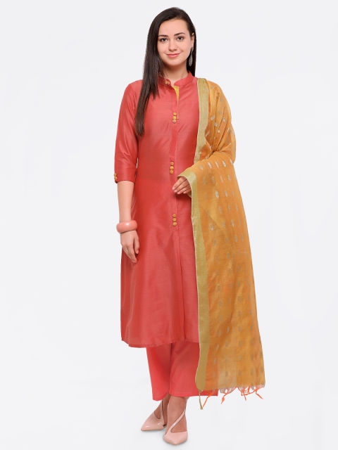 

Inddus Mustard Woven Design Dupatta
