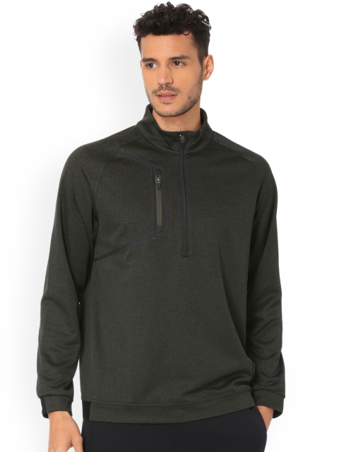 

Puma Men Olive Solid Envoy 1/4 Zip Sweatshirt