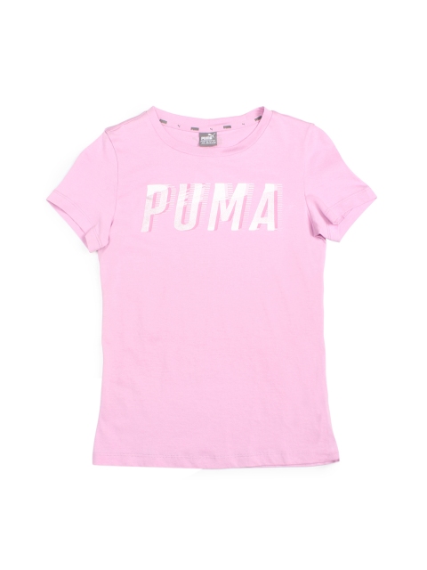 

Puma Girls Pink Printed Round Neck T-shirt