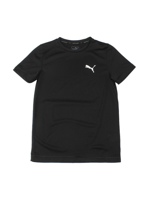 

Puma Boys Black Solid Round Neck ESS Active Tee T-shirt