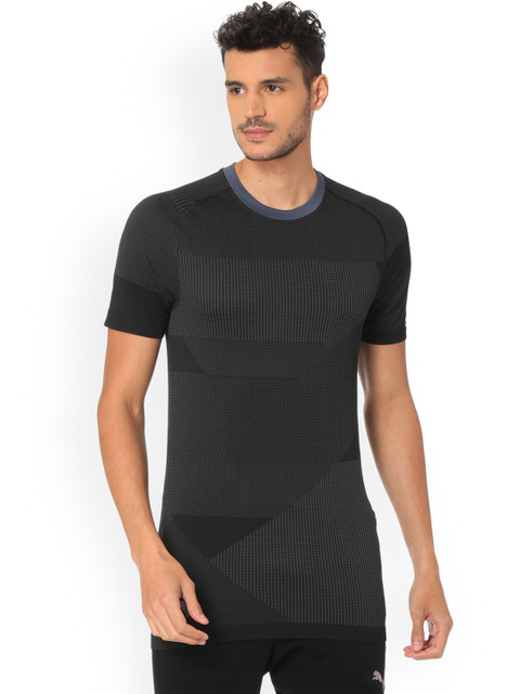 

Puma Men Black Printed Polo Collar ftblNXT Premium evoKNIT T-shirt