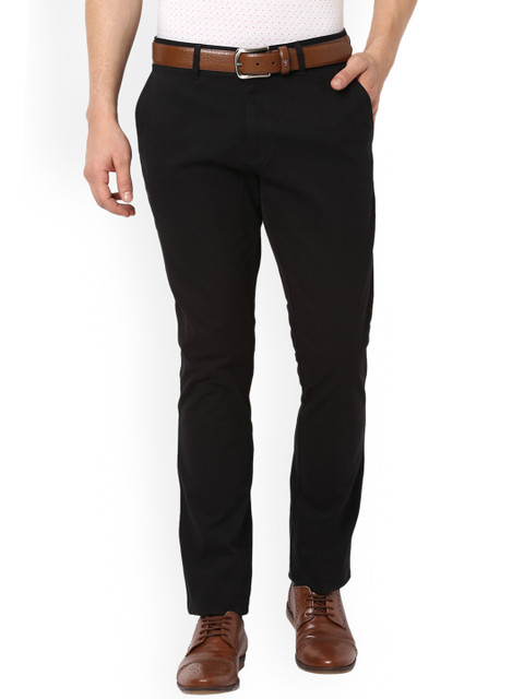 

Van Heusen Sport Men Black Slim Fit Solid Regular Trousers