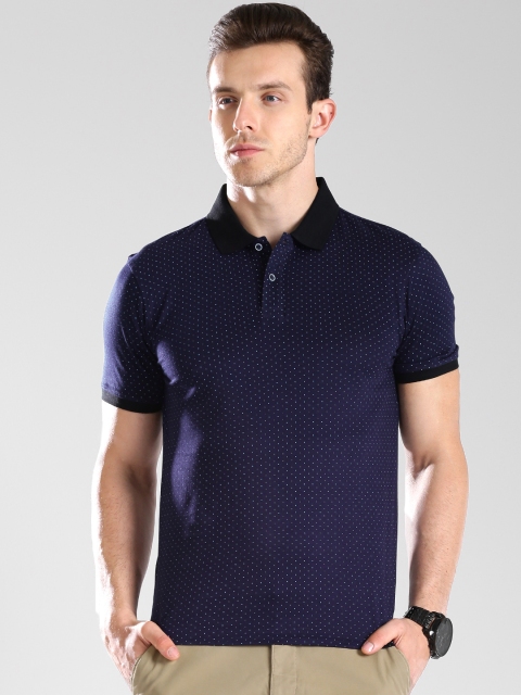 

INVICTUS Men Navy Blue Printed Polo T-shirt