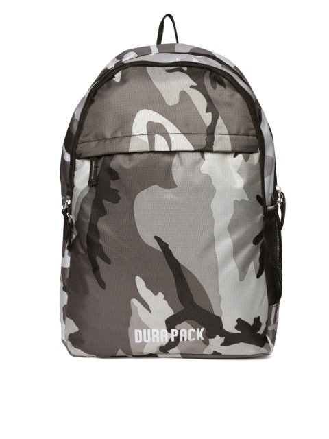 

Durapack Unisex Grey & Brown Camouflage Print Backpack