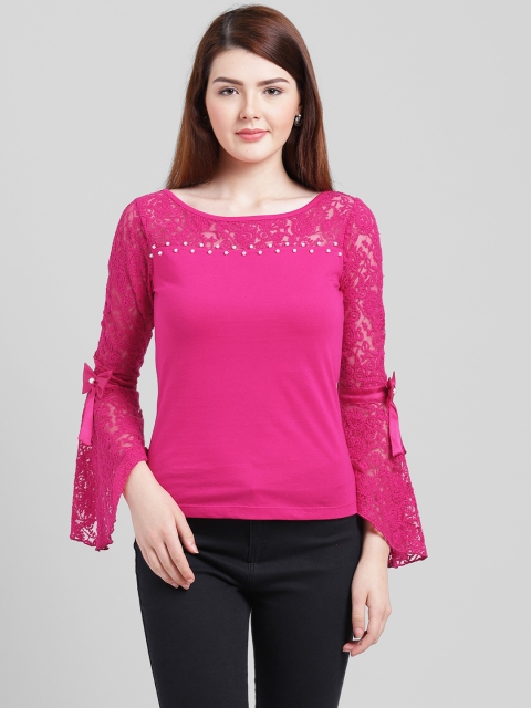 

Texco Women Pink Self Design Top