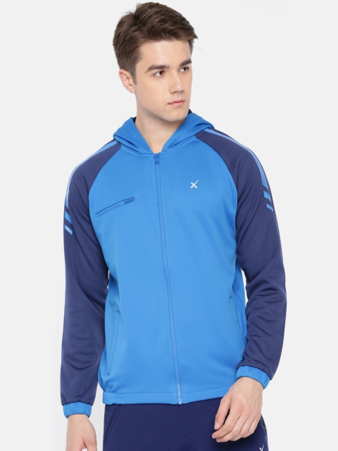 

HRX by Hrithik Roshan Men Blue Solid Hooded Running Sweatshirt