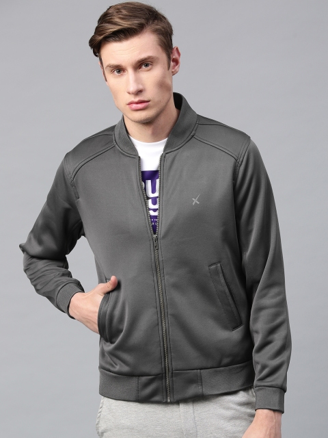 

HRX by Hrithik Roshan Men Charcoal Grey Solid Running Sweatshirt