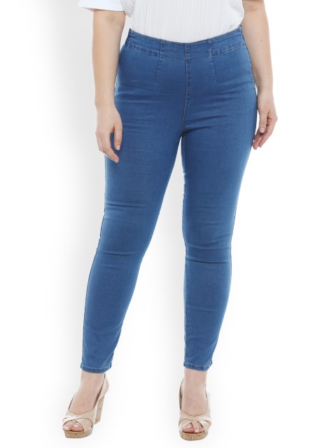 

JUNAROSE Plus Size Blue Slim Fit Denim Jeggings