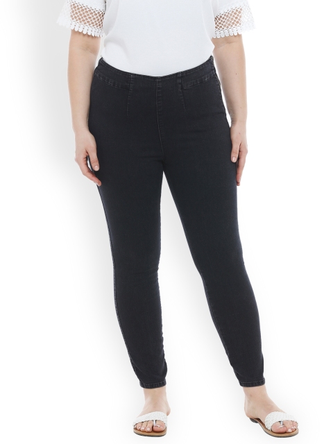 

JUNAROSE Plus Size Black Slim Fit Denim Jeggings