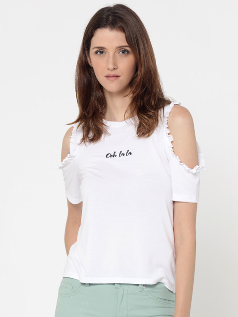 

ONLY Women White Solid Top